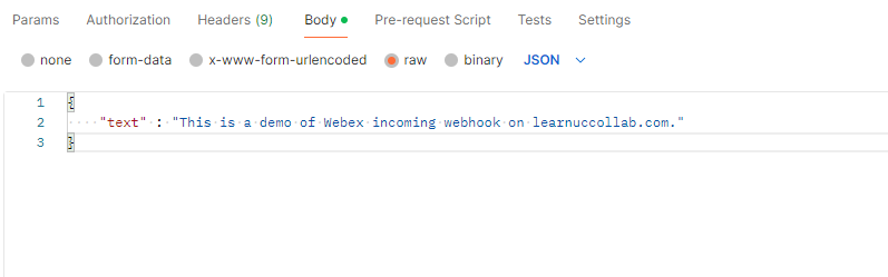 How to use Incoming Webhooks with Cisco Webex – Learn UC Collaboration